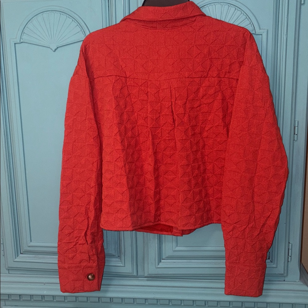 NWT Buckle Privy Baked Apple Cropped Textured jacket - Picture 6 of 8